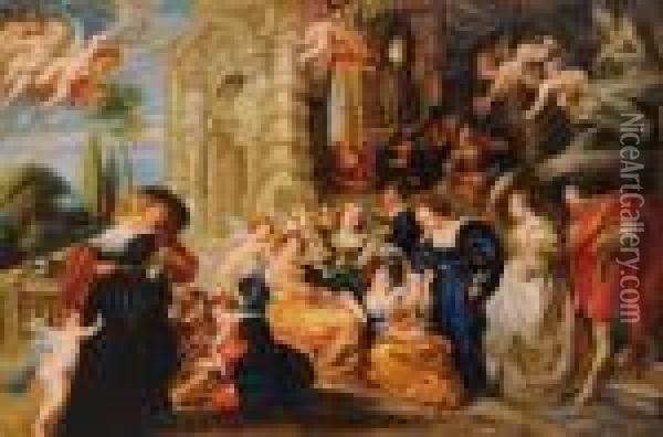 Il Giardino Di Amore Oil Painting - Peter Paul Rubens