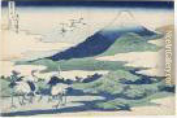 Soshu Umezawa Hidari. Le Fuji Vu D'umezawa, Province De Sagami Oil Painting - Katsushika Hokusai