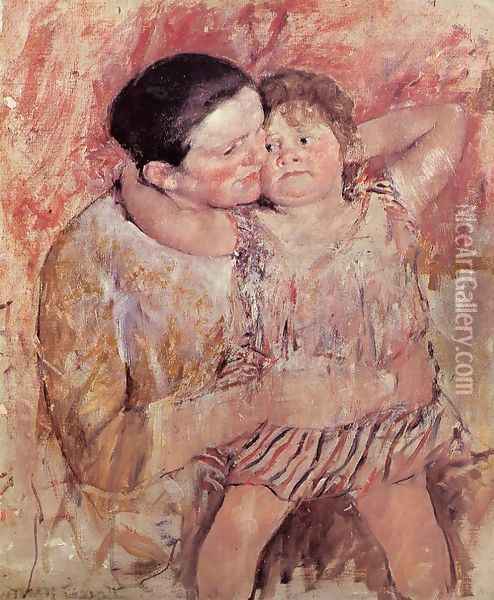 Woman And Child Oil Painting - Mary Cassatt