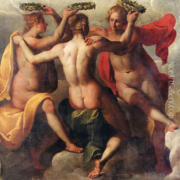 The Three Graces Oil Painting - Hans Von Aachen