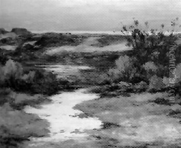 Cape Cod Dunes In October Oil Painting - Albert Lorey Groll