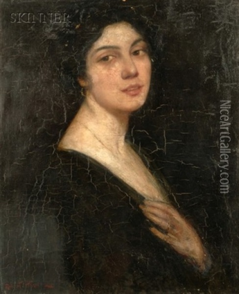 Portrait Of A Woman (mrs. John C. Nagel?) Oil Painting - Robert Henri