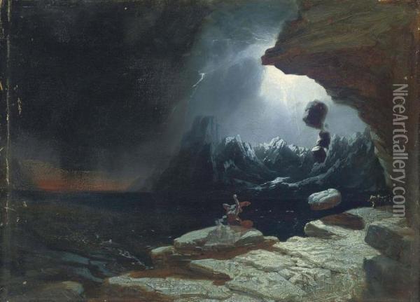 The Deluge Oil Painting - John Martin