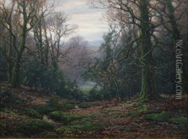 A Woodland Clearing Oil Painting - Frederik Golden Short