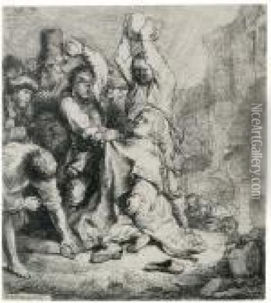The Stoning Of Saint Stephen Oil Painting - Rembrandt Van Rijn
