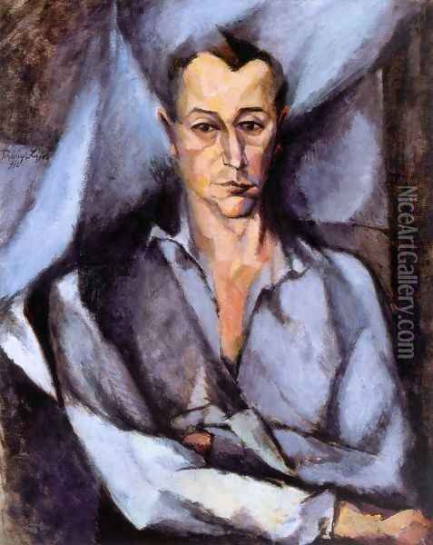 Portrait of Gyorgy Boloni 1912 Oil Painting - Lajos Tihanyi