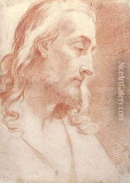 The head of Christ in profile to the right Oil Painting - Gaetano Gandolfi