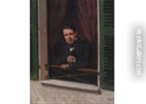 Portrait Of Alphonse Clairin, Versaille Oil Painting - Vasili Fedorovich (George Wilhelm) Timm