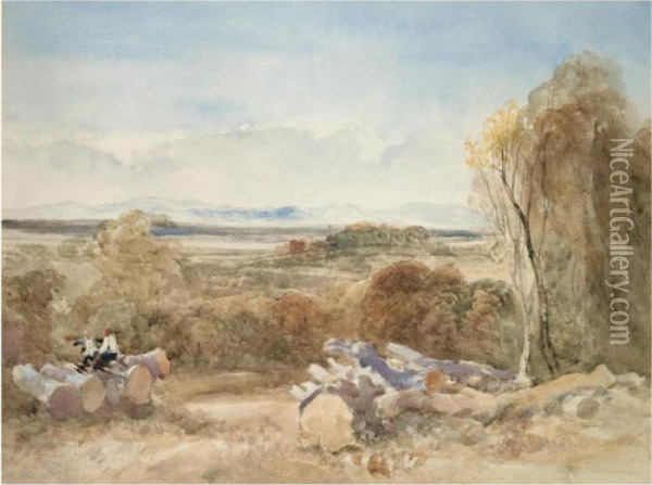 The Westmorland Hills Oil Painting - Peter de Wint