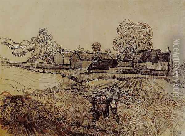 Pere Eloi's Farm Oil Painting - Vincent Van Gogh