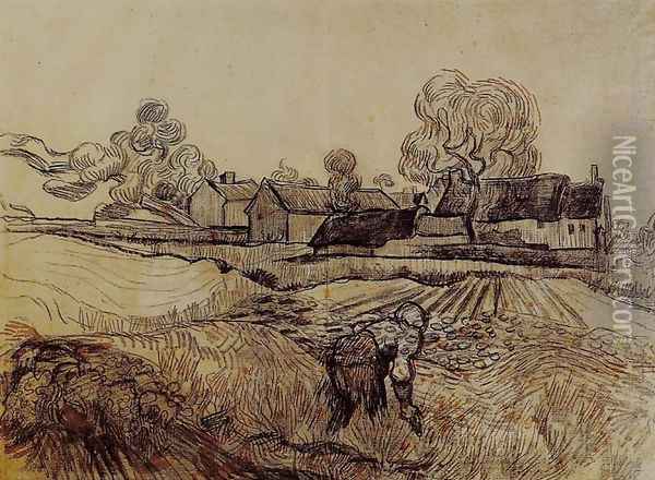 Pere Eloi's Farm Oil Painting - Vincent Van Gogh