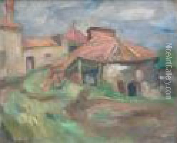 Village Dans La Montagne Oil Painting - Jacques Gotko