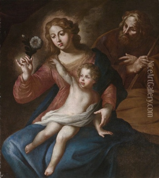 Die Heilige Familie Oil Painting - Pietro (Monrealese) Novelli