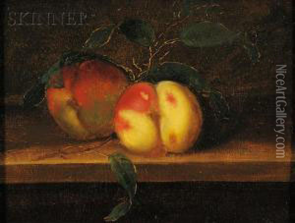 Two Peaches Oil Painting - Arnoud Wydeveld