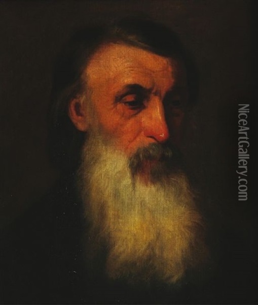 Portret Muze S Vousy Oil Painting - Jaroslav Cermak