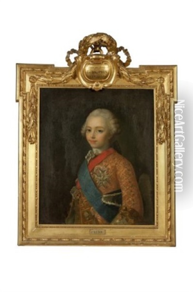 Portrait Du Duc De Bourgogne, Frere Aine Du Duc De Berry Futur Louis Xvi Oil Painting - Jean-Martial Fredou