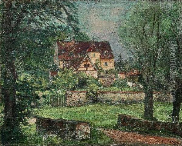 Radebeul - Forsthauskreyern Oil Painting - Paul Friedr. Wilhelm Balmer