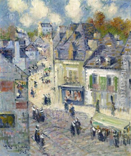 Pont-aven, Le Marche Oil Painting - Gustave Loiseau
