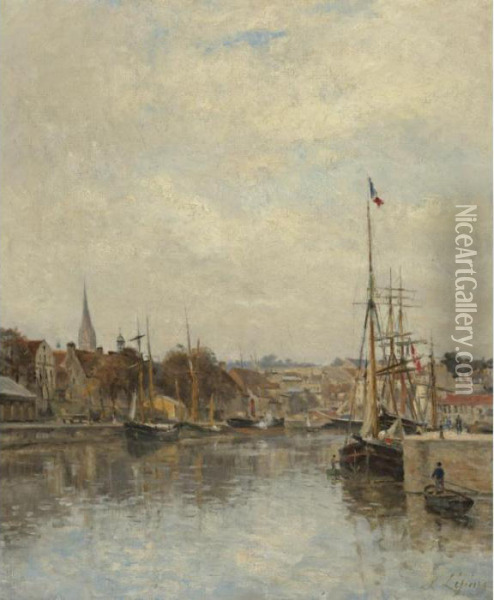 Caen Le Bassin Saint-pierre Oil Painting - Stanislas Lepine