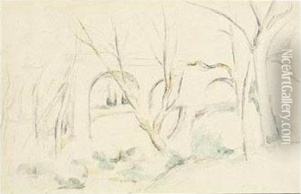 Le Viaduc Oil Painting - Paul Cezanne