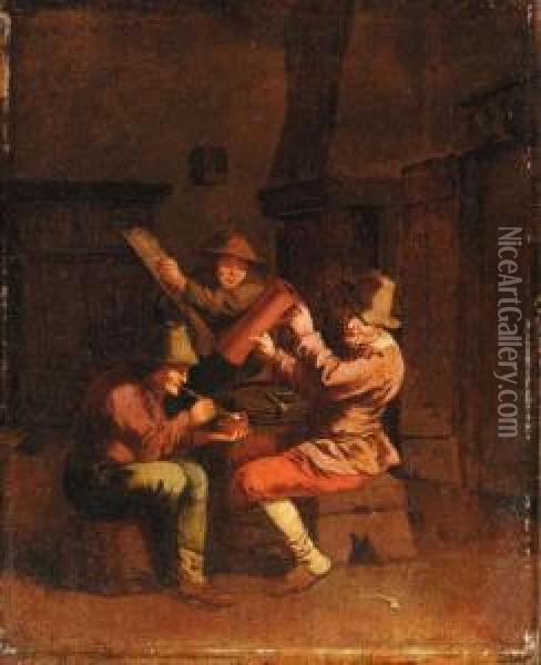 Quast, P.
Peasants Smoking And Drinking In An Interior Oil Painting - Pieter Jansz. Quast