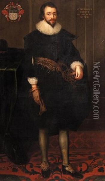 Portrait Of Sir Thomas Bowes Oil Painting - Daniel Mytens the Elder