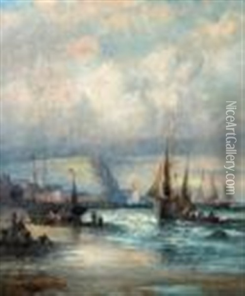 On Dover Bay Oil Painting - William (Anslow) Thornley