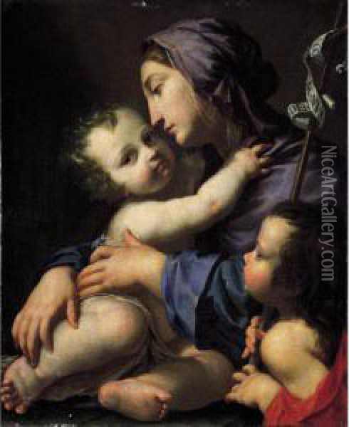 Madonna Col Bambino E San Giovannino Oil Painting - Cesare Dandini