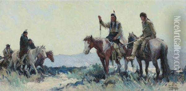 Crow Hand Of Recognition Oil Painting - William Henry Dethlef Koerner