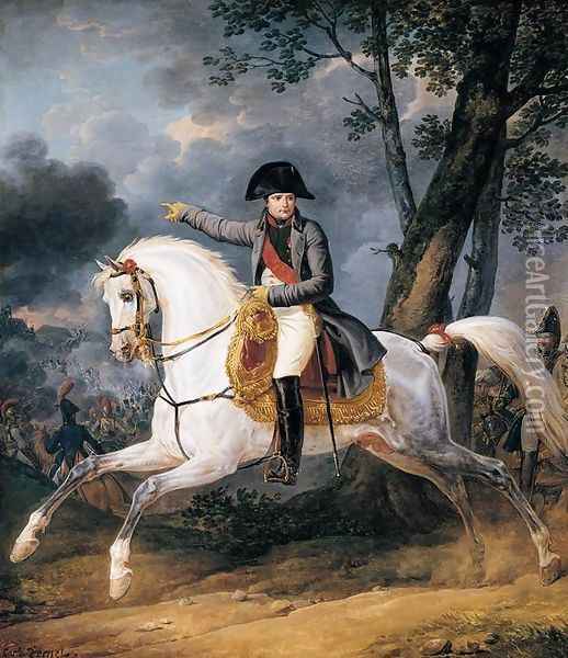 Equestrian Portrait of of Emperor Napoleon I, 1805-10 Oil Painting - Carle Vernet