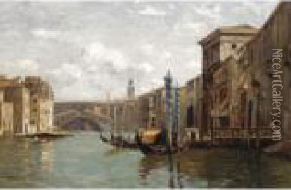 Venetian Lagoon Oil Painting - Guglielmo Ciardi