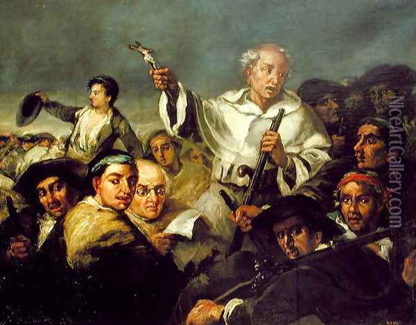 The Revolution Oil Painting - Eugenio Lucas Velazquez