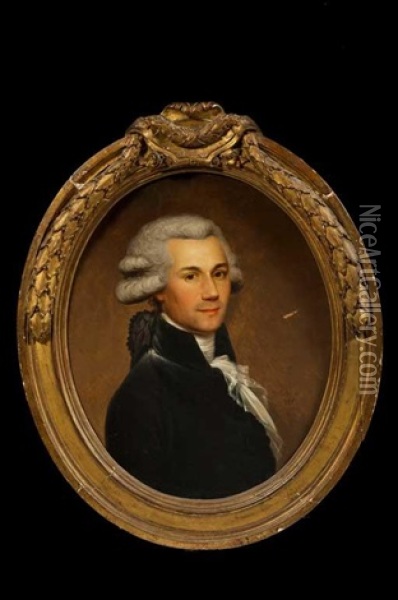 Portrait De Gentilhomme Oil Painting - Joseph Hickel
