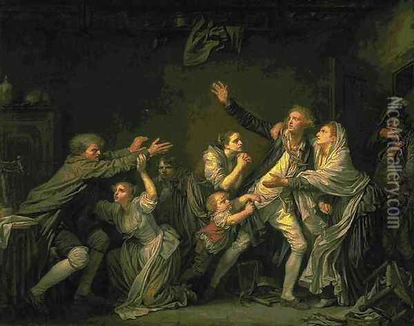 The Paternal Curse Oil Painting - Jean Baptiste Greuze