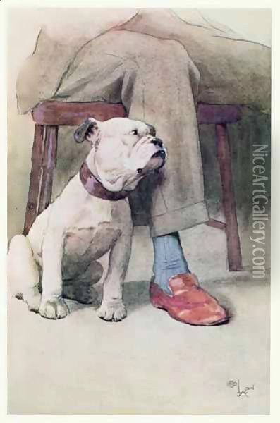 Bulldog Oil Painting - Cecil Charles Aldin