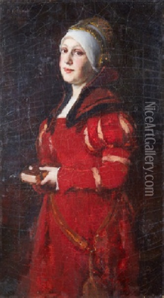 Portrait De Femme Oil Painting - Leo Paul Samuel Robert