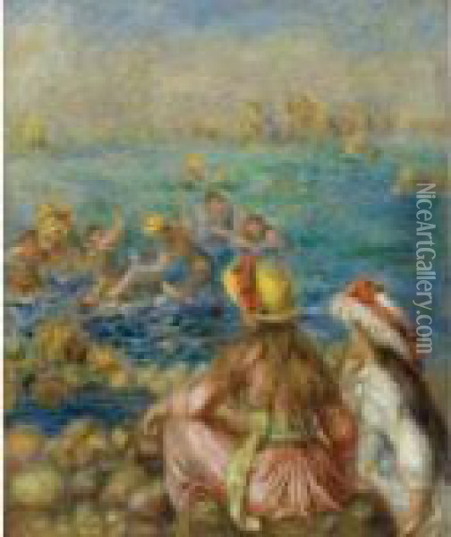 Baigneuses Oil Painting - Pierre Auguste Renoir