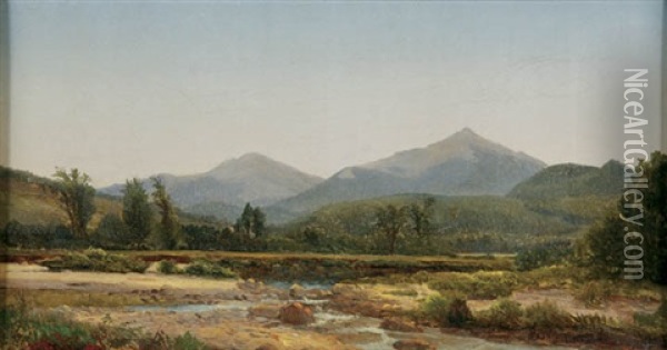 New Hampshire Mountainous Landscape Oil Painting - Harrison Bird Brown