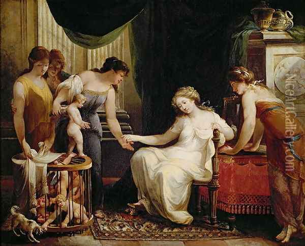 Vendor of Love Oil Painting - Angelica Kauffmann