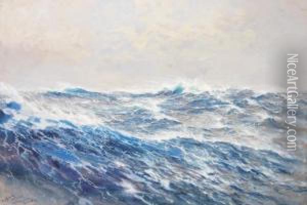 Die See Im Golf Vonlyon Oil Painting - Hans Bohrdt