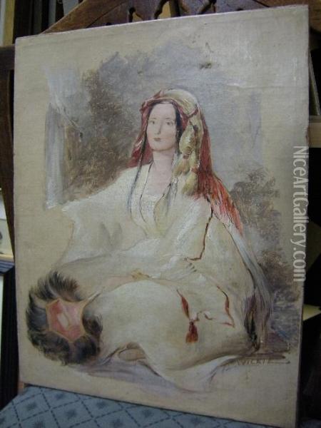 Mrs.moore Oil Painting - Sir David Wilkie