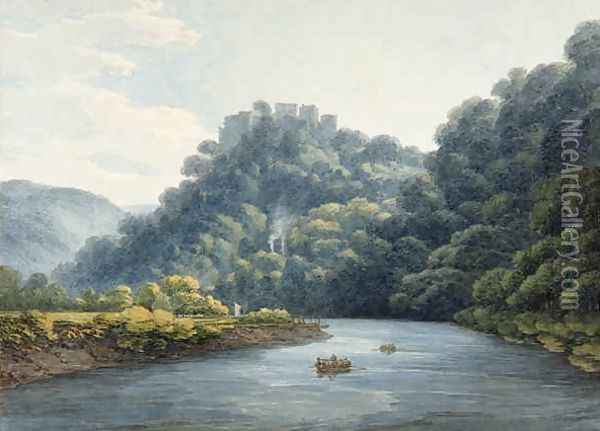 Goodrich Castle on the Wye Oil Painting - Thomas Hearne