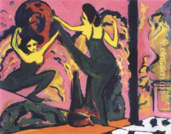 Drahtseiltanz Oil Painting - Ernst Ludwig Kirchner