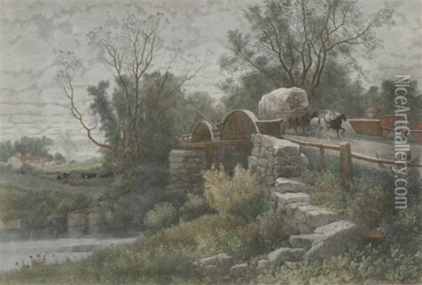 The Old Mill Stream Oil Painting - Albert (Fitch) Bellows