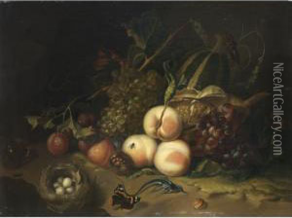 Natura Morta Con Frutta Oil Painting - Rachel Ruysch