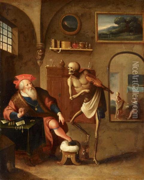 Der Geigende Tod Oil Painting - Frans II Francken