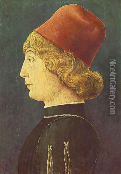 Portrait of a Young Man 1450-52 Oil Painting - Cosme Tura
