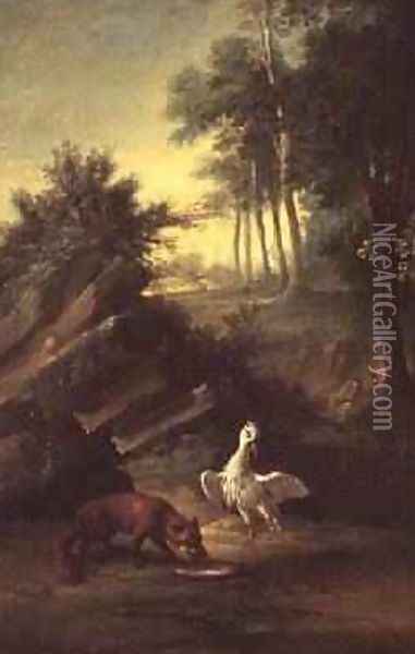 The Fox and the Stork, 1747 Oil Painting - Jean-Baptiste Oudry