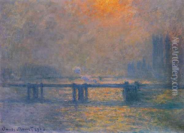 Charing Cross Bridge, The Thames I Oil Painting - Claude Oscar Monet