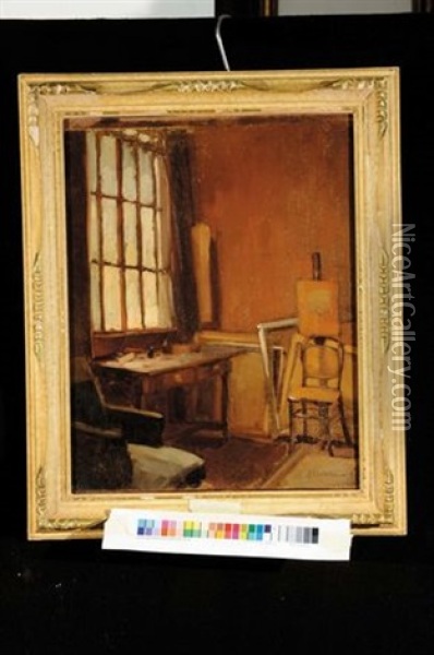 Studio Del Pittore Oil Painting - Eugenio Olivari